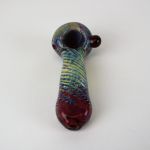 Spiral Dichro With Coral Mouth Pipe