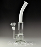 White Glass with Black Accents Pipes